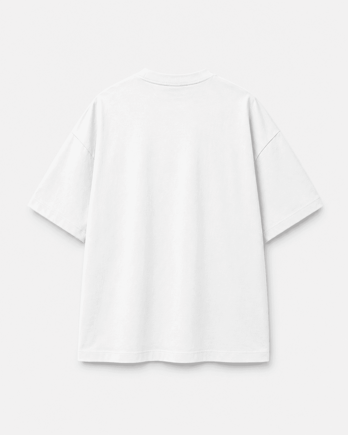 Polera Minimalista Blanca vista posterior