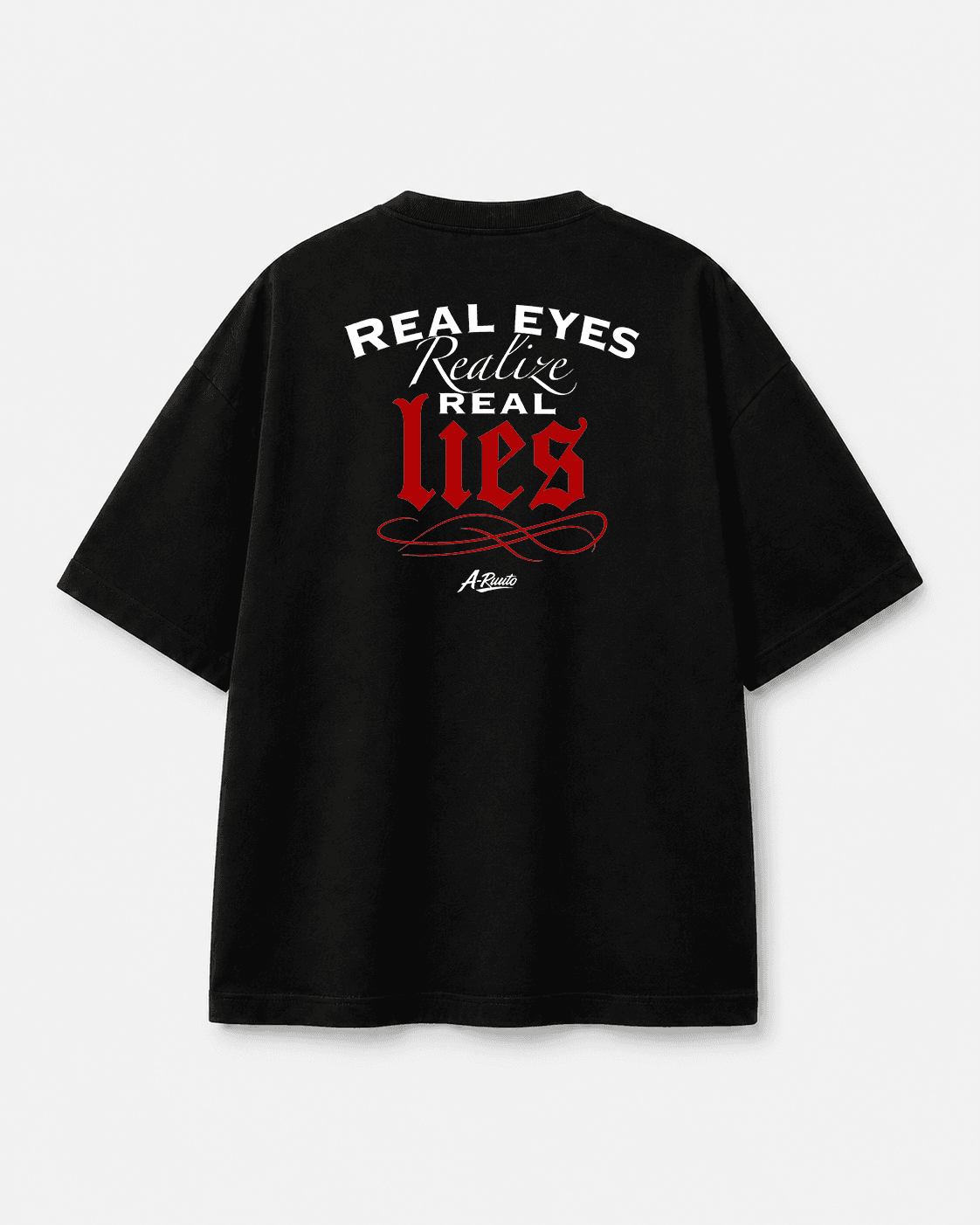 Polera Real Eyes Negra vista frontal