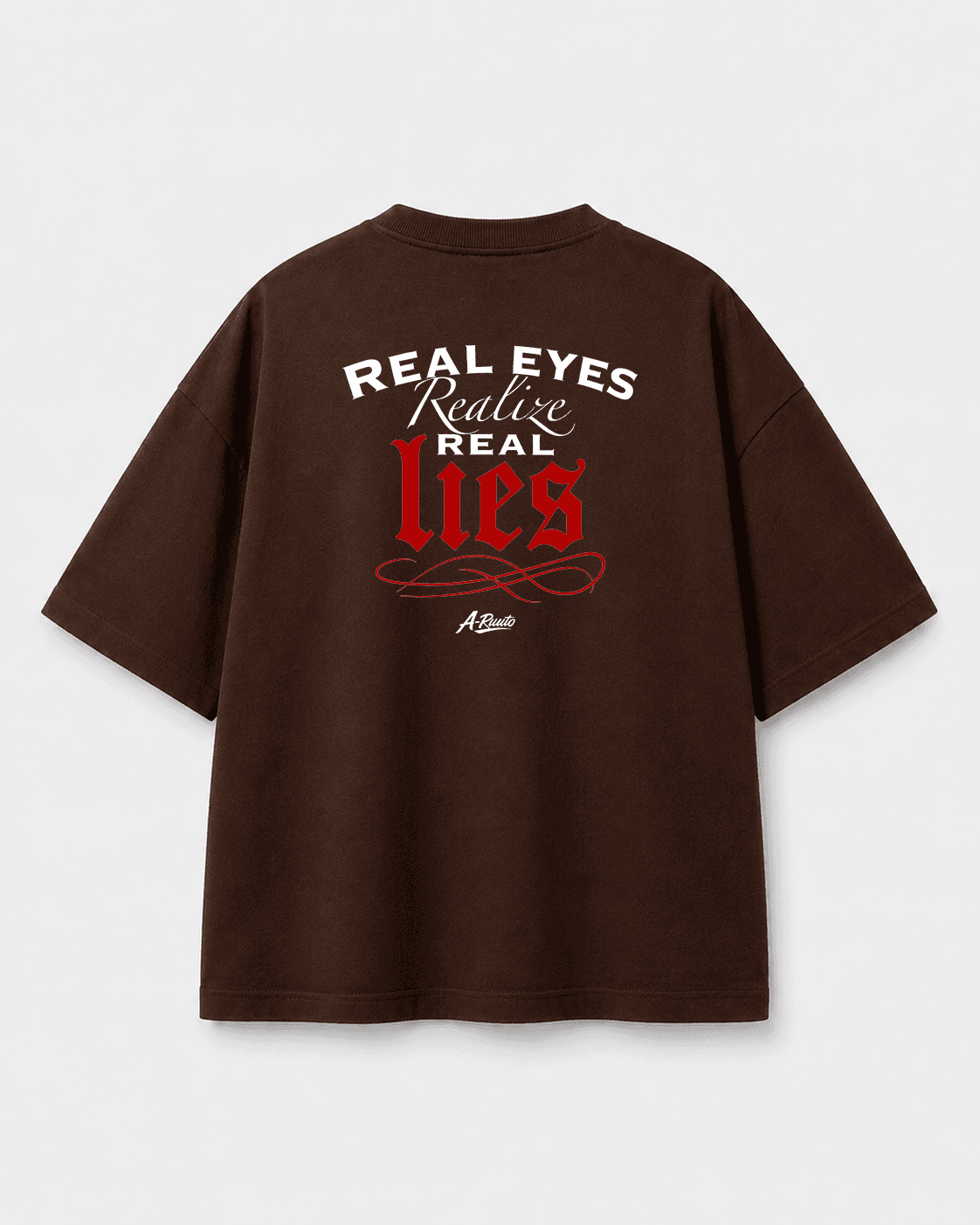 Polera Real Eyes Chocolate vista frontal