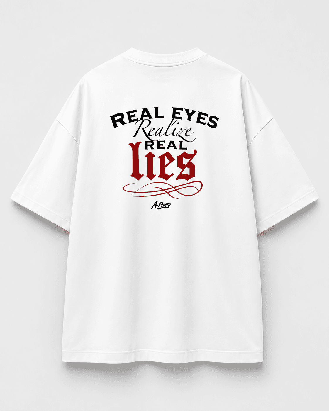 Polera Real Eyes Blanca vista posterior